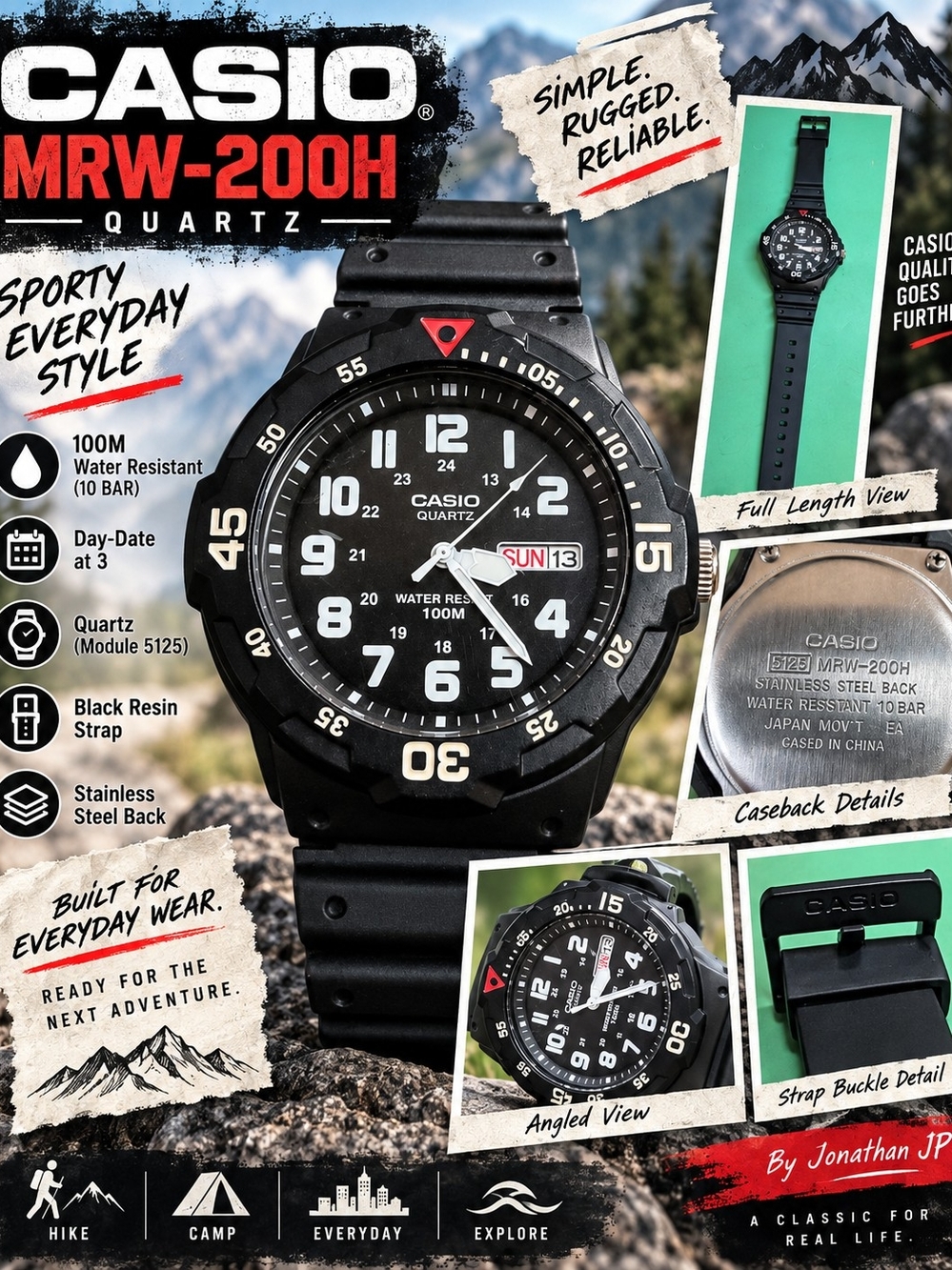 Casio MRW-200H Black Men's Sport Watch